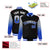 Custom Black Gray-Royal Blue Varsity Full-Snap Sleeve Gradient Fashion Letterman Baseball Jacket