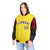 Custom Gold Crimson-Dark Gray Varsity Full-Snap Sleeve Gradient Fashion Letterman Baseball Jacket