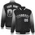 Custom Black Gray-Dark Gray Varsity Full-Snap Sleeve Gradient Fashion Letterman Baseball Jacket