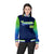 Custom Navy Neon Green-Royal Blue Varsity Full-Snap Sleeve Gradient Fashion Letterman Baseball Jacket