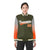 Custom Olive Gray-Orange Varsity Full-Snap Sleeve Gradient Fashion Letterman Baseball Jacket