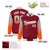 Custom Crimson Gray-Orange Varsity Full-Snap Sleeve Gradient Fashion Letterman Baseball Jacket