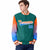 Custom Aqua Orange-Powder Blue Varsity Full-Snap Sleeve Gradient Fashion Letterman Baseball Jacket