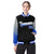 Custom Black Gray-Royal Blue Varsity Full-Snap Sleeve Gradient Fashion Letterman Baseball Jacket