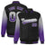 Custom Black Gray-Purple Varsity Full-Snap Sleeve Gradient Fashion Letterman Baseball Jacket