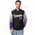 Custom Black Gray-Purple Varsity Full-Snap Sleeve Gradient Fashion Letterman Baseball Jacket