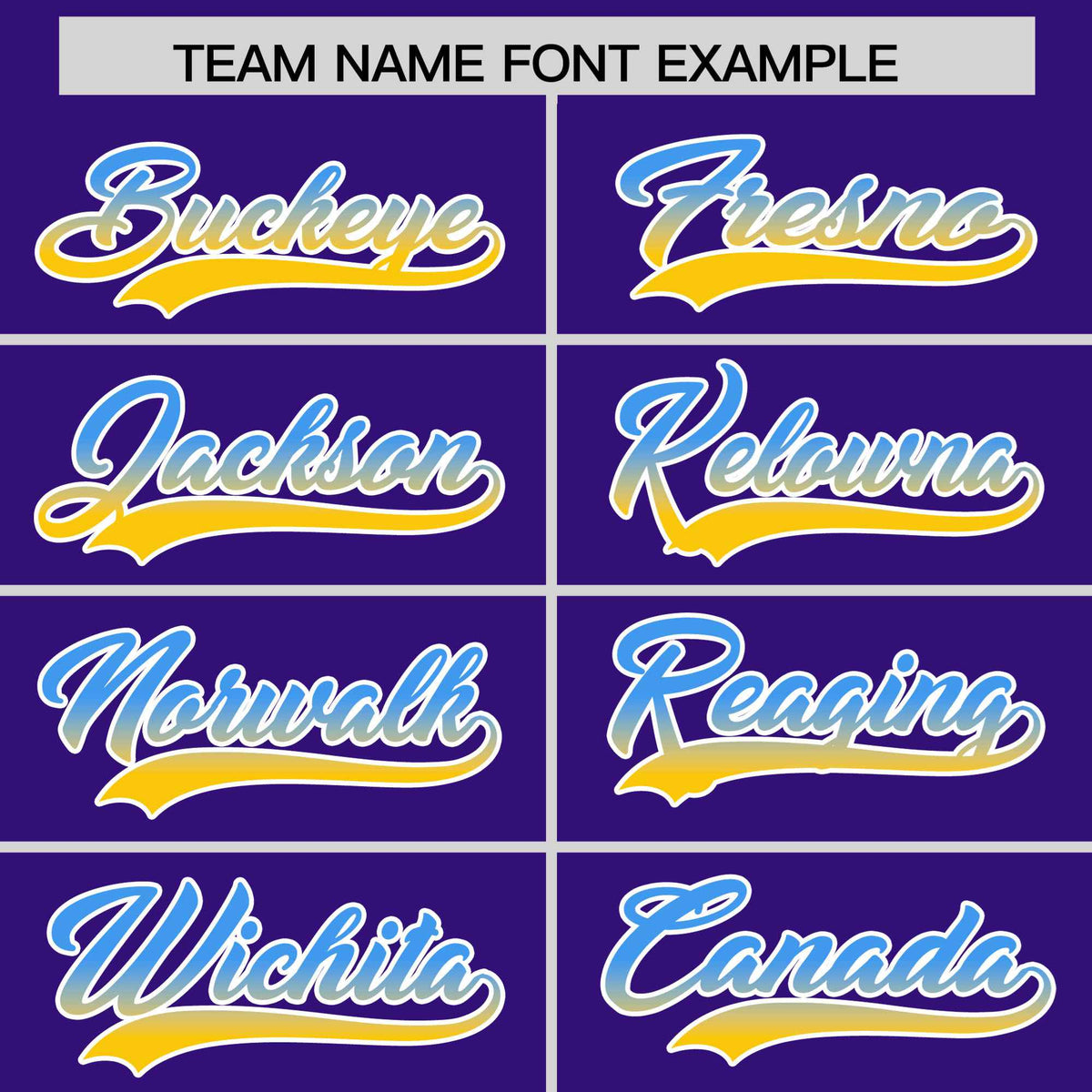 Custom Purple Powder Blue-Gold Varsity Full-Snap Sleeve Gradient Fashion Letterman Baseball Jacket