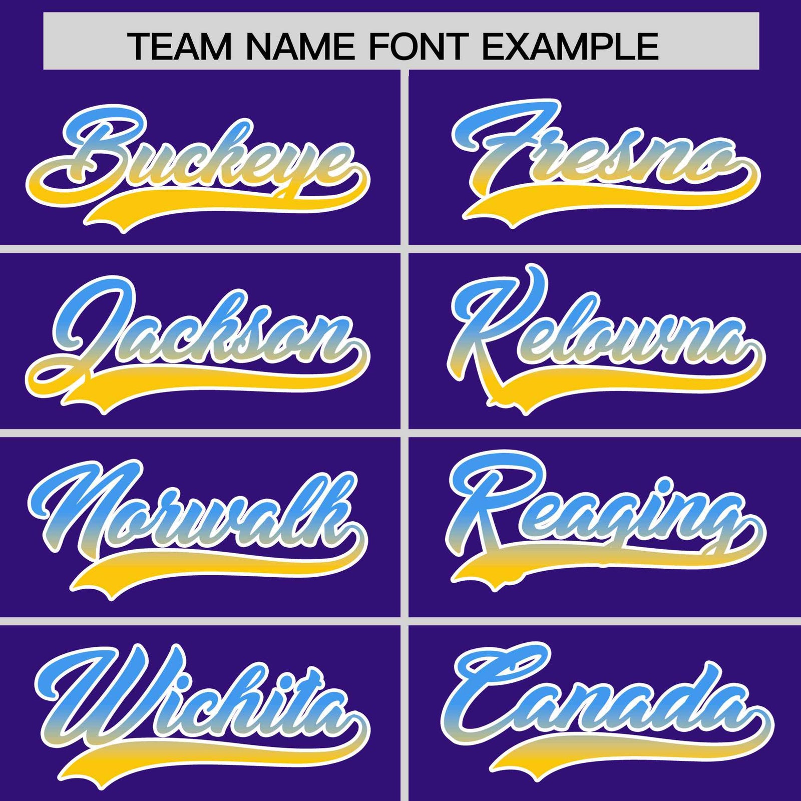 Custom Purple Powder Blue-Gold Varsity Full-Snap Sleeve Gradient Fashion Letterman Baseball Jacket
