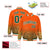 Custom Orange Varsity Full-Snap Sequins Pattern Letterman Baseball Jacket