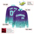 Custom Purple Varsity Full-Snap Sequins Pattern Letterman Baseball Jacket