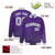 Custom Purple Varsity Full-Snap Sequins Pattern Letterman Baseball Jacket