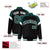 Custom Black Green-White Varsity Full-Snap Color Block Letterman Jacket