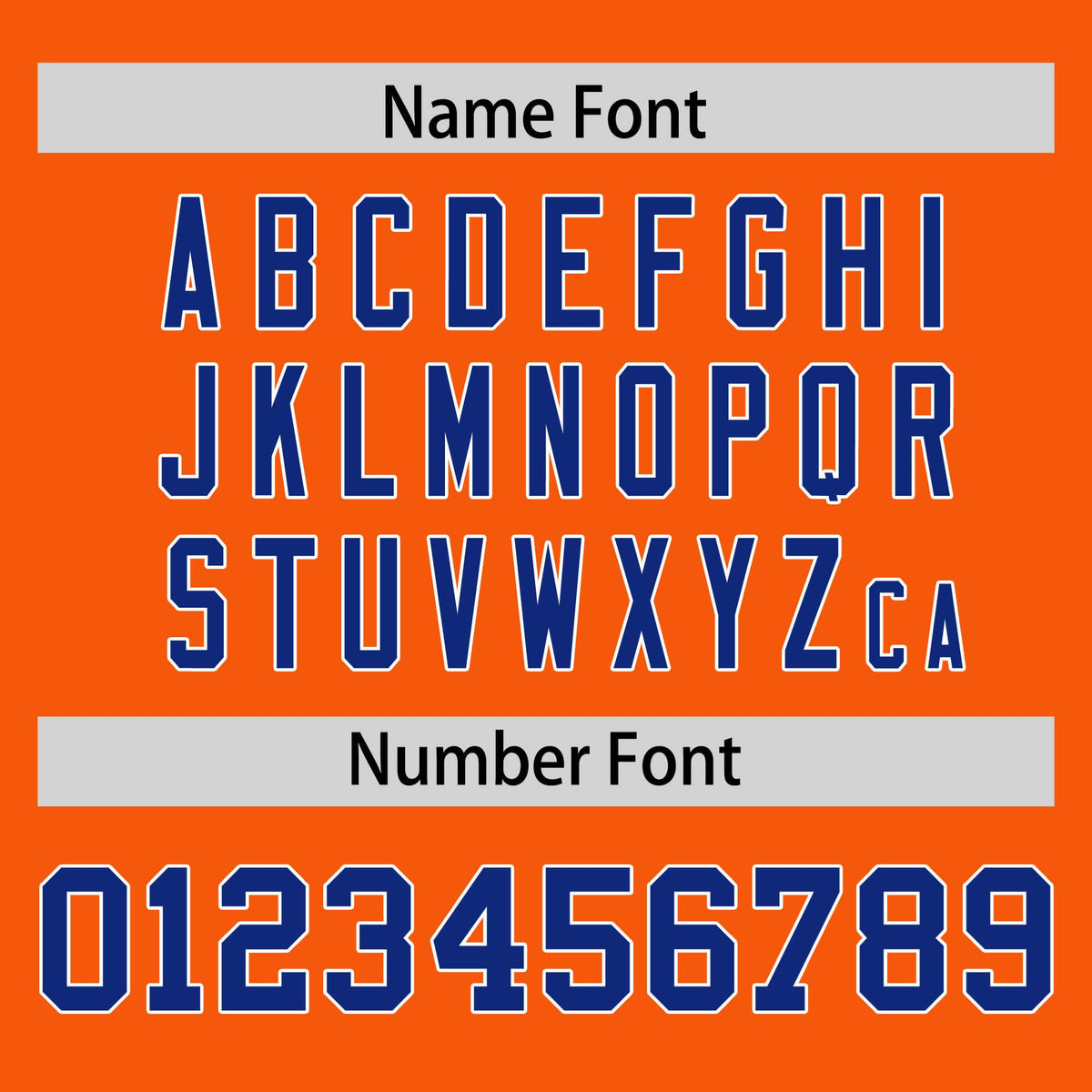 Custom Orange Royal Blue-White Varsity Full-Snap Color Block Letterman Jacket