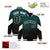 Custom Green Black Gradient Varsity Full-Snap Polka Dot Pattern Letterman Baseball Jacket