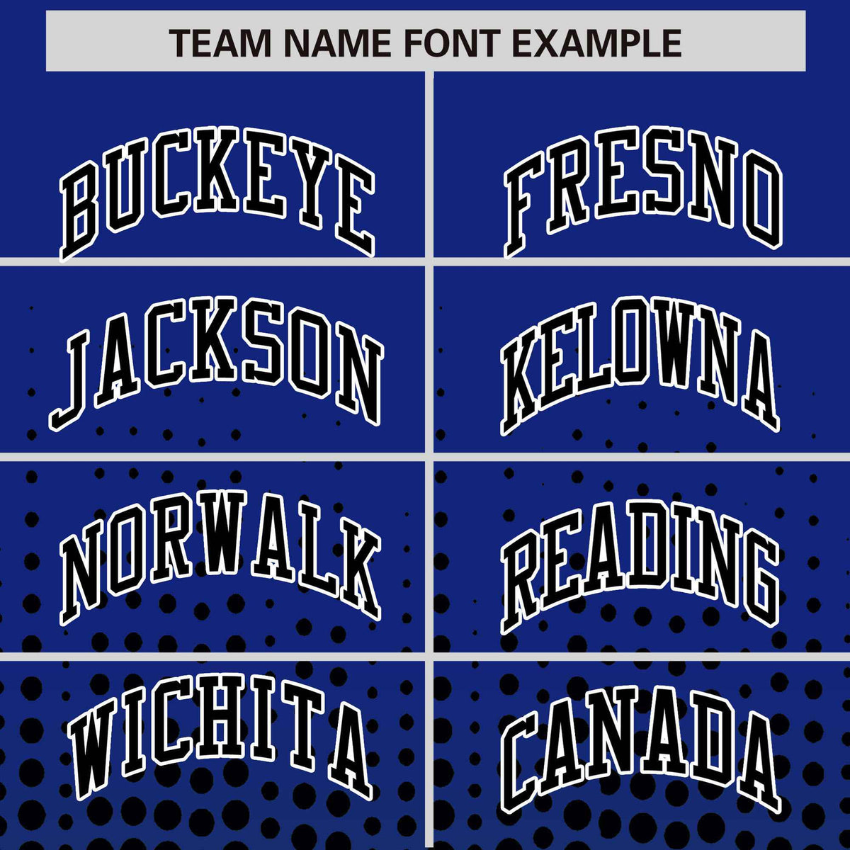 Custom Royal Blue Black Gradient Varsity Full-Snap Polka Dot Pattern Letterman Baseball Jacket