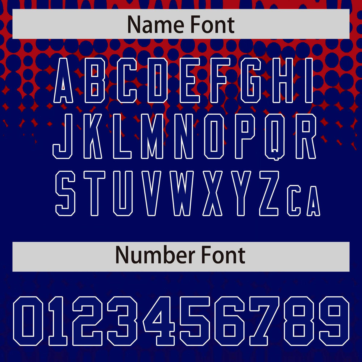 Custom Red Royal Blue Gradient Varsity Full-Snap Polka Dot Pattern Letterman Baseball Jacket