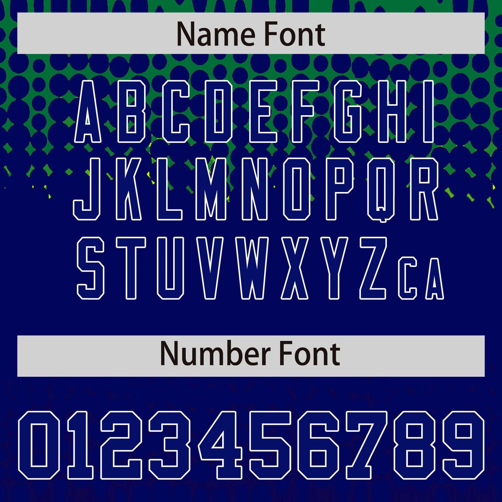 Custom Kelly Green Royal Blue Gradient Varsity Full-Snap Polka Dot Pattern Letterman Baseball Jacket