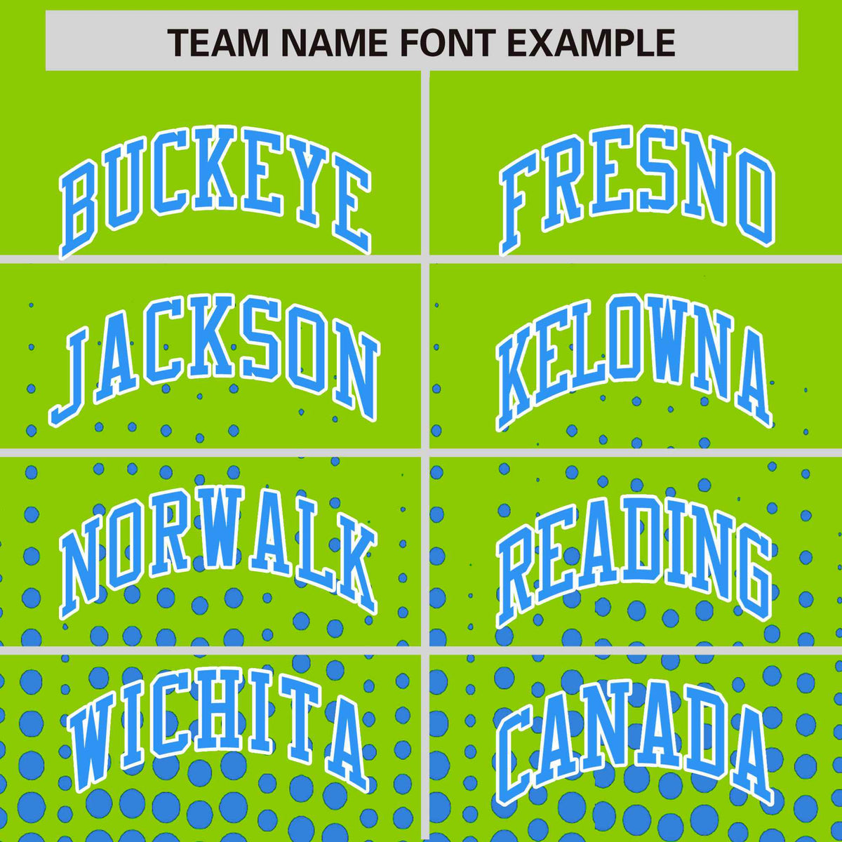 Custom Neon Green Powder Blue Gradient Varsity Full-Snap Polka Dot Pattern Letterman Baseball Jacket