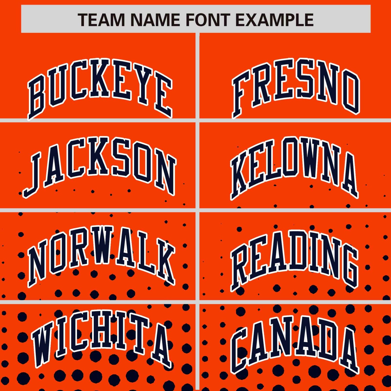 Custom Orange Navy Gradient Varsity Full-Snap Polka Dot Pattern Letterman Baseball Jacket