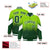 Custom Neon Green- Green Gradient Varsity Full-Snap Polka Dot Pattern Letterman Baseball Jacket