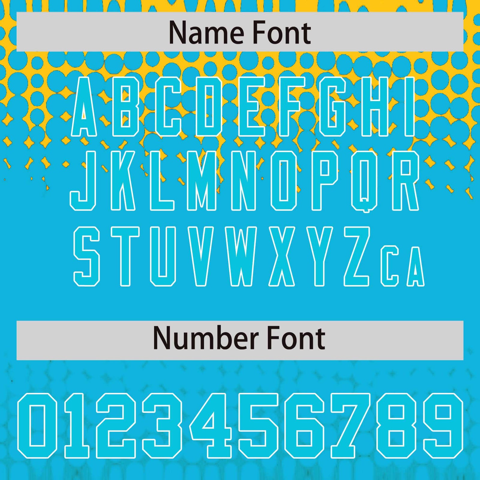 Custom Gold Sky Blue Gradient Varsity Full-Snap Polka Dot Pattern Letterman Baseball Jacket