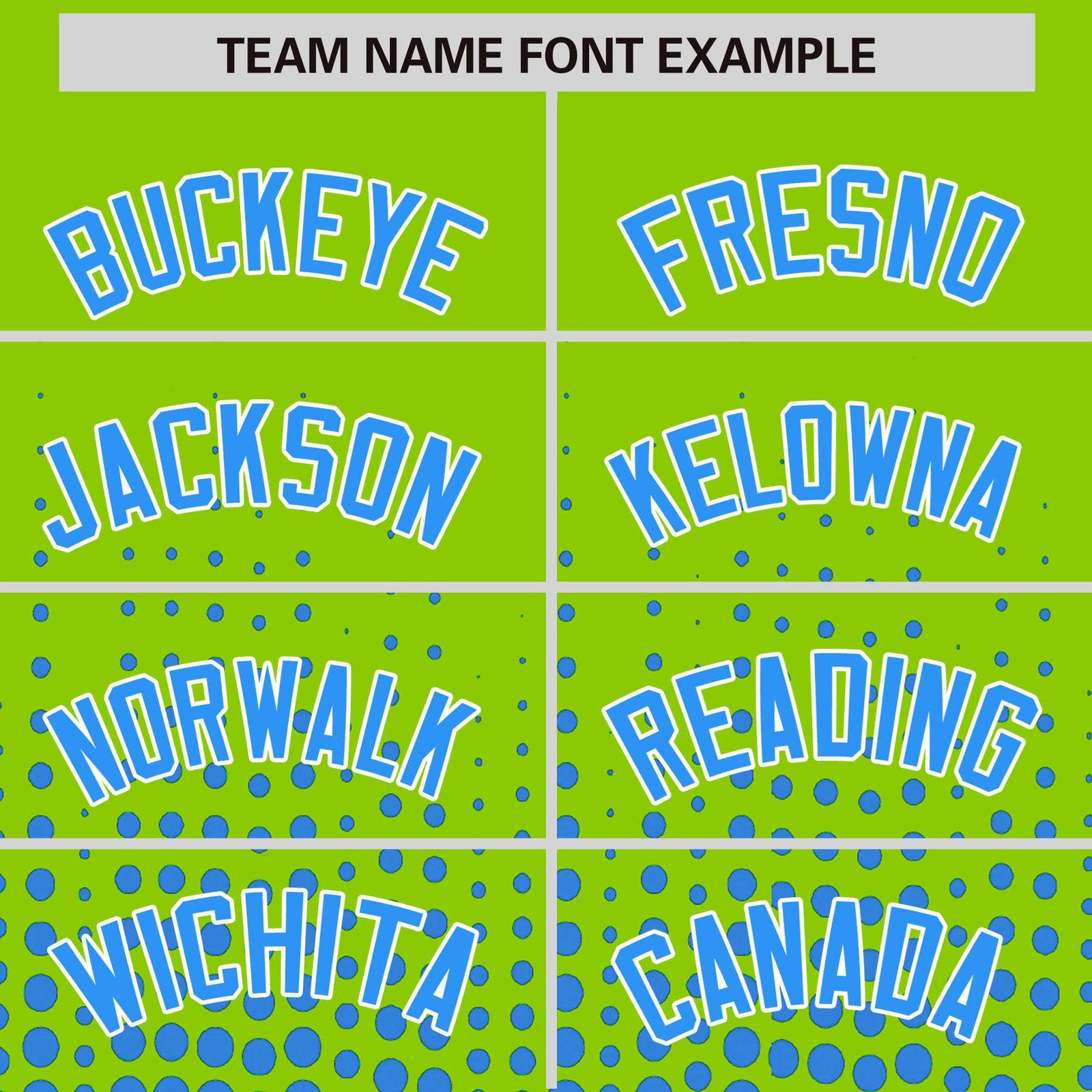 Custom Neon Green Powder Blue Gradient Varsity Full-Snap Polka Dot Pattern Letterman Baseball Jacket