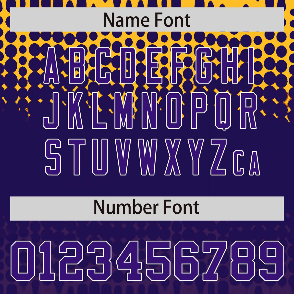 Custom Yellow Purple Gradient Varsity Full-Snap Polka Dot Pattern Letterman Baseball Jacket