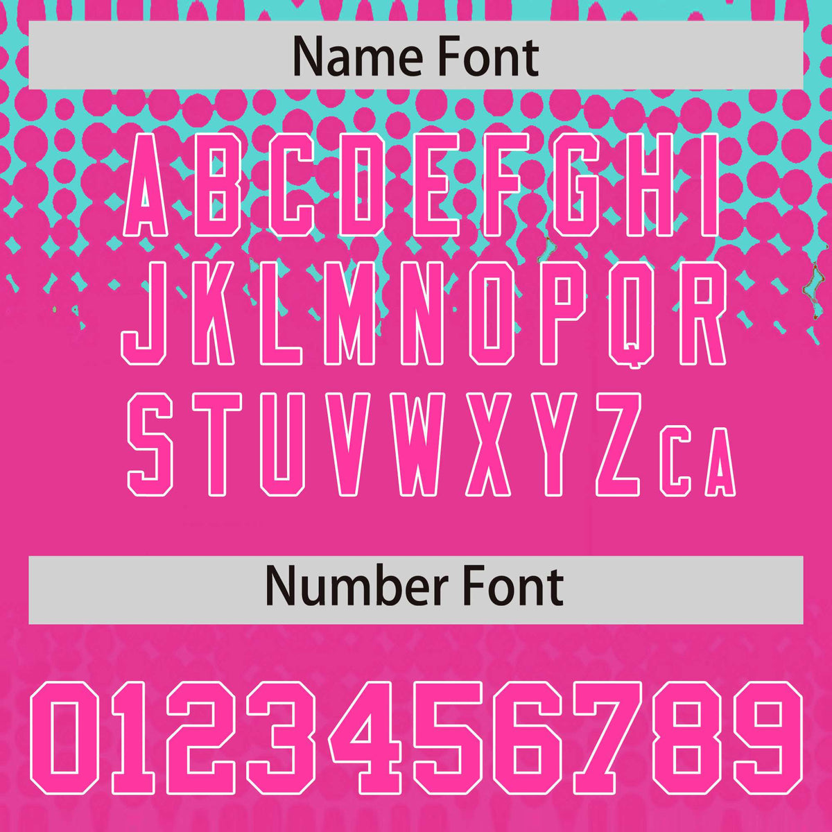 Custom Aqua Pink Gradient Varsity Full-Snap Polka Dot Pattern Letterman Baseball Jacket