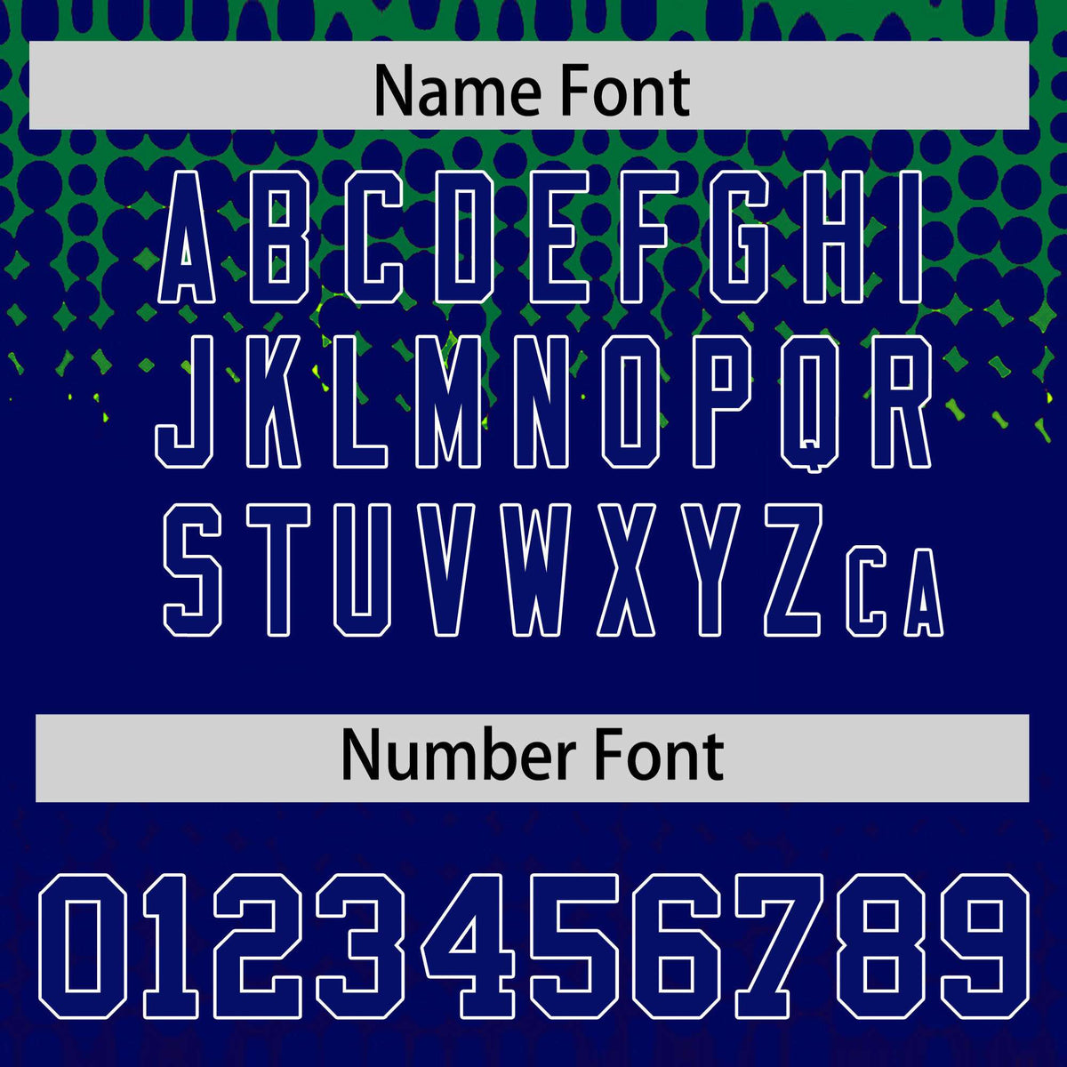 Custom Kelly Green Royal Blue Gradient Varsity Full-Snap Polka Dot Pattern Letterman Baseball Jacket