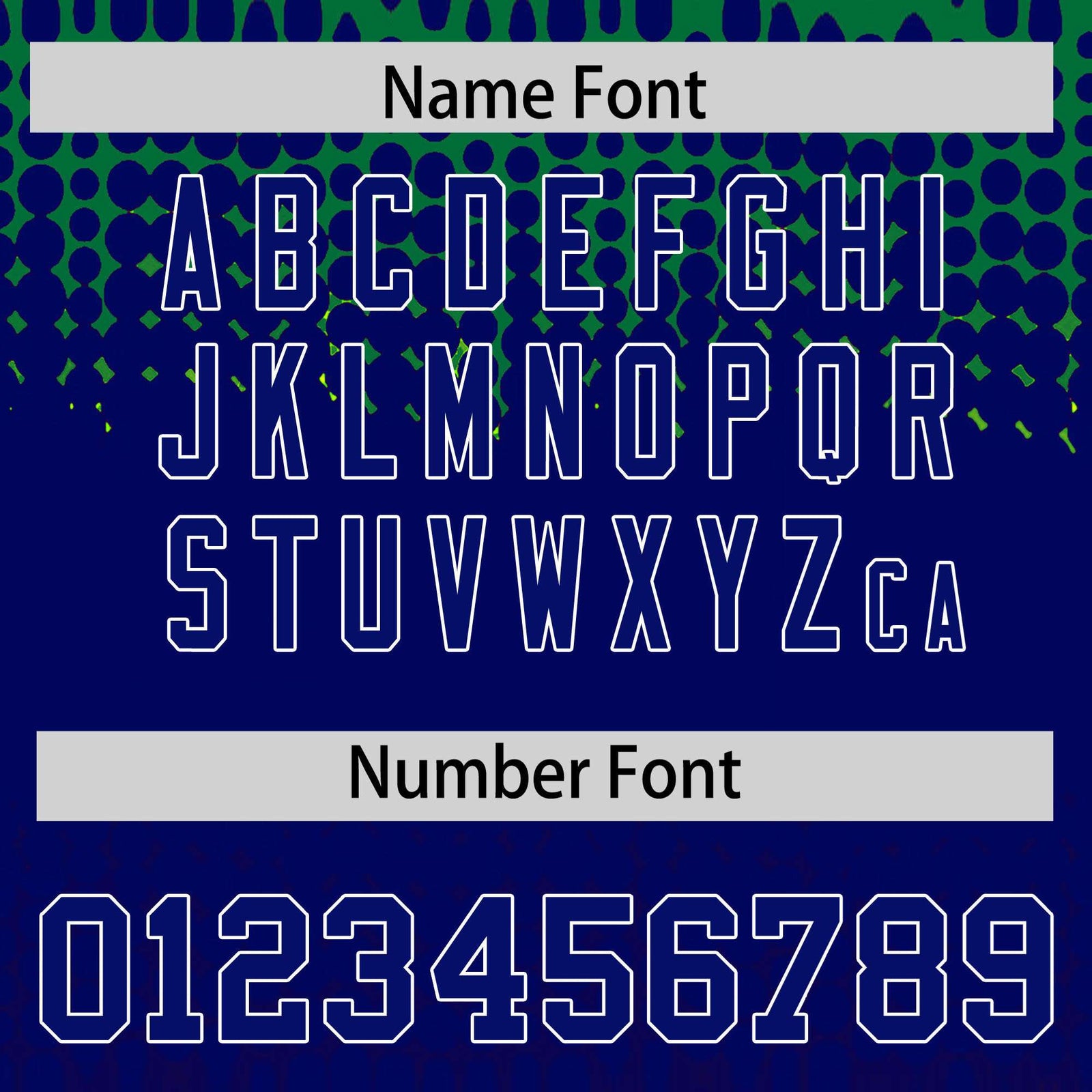 Custom Kelly Green Royal Blue Gradient Varsity Full-Snap Polka Dot Pattern Letterman Baseball Jacket