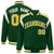 Custom Kelly-Green Yellow-White Bomber Full-Snap Varsity Letterman Shoulder Stripe Jacket