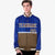 Custom Royal Blue-Brown-Royal Blue Varsity Full-Snap Letterman Color-Matching Split Fashion Jacket