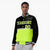 Custom Black-Fluorescent Green-Black Varsity Full-Snap Letterman Color-Matching Split Fashion Jacket