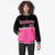 Custom Black-Pink-Black Varsity Full-Snap Letterman Color-Matching Split Fashion Jacket