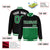 Custom Black-Kelly Green-Black Varsity Full-Snap Letterman Color-Matching Split Fashion Jacket