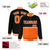 Custom Black-Orange-Black Varsity Full-Snap Letterman Color-Matching Split Fashion Jacket