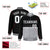 Custom Black-Gray-Black Varsity Full-Snap Letterman Color-Matching Split Fashion Jacket