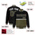 Custom Black-Olive-Black Varsity Full-Snap Letterman Color-Matching Split Fashion Jacket