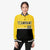 Custom Gold-Black-Gold Varsity Full-Snap Letterman Color-Matching Split Fashion Jacket