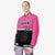 Custom Pink-Black-Pink Varsity Full-Snap Letterman Color-Matching Split Fashion Jacket