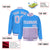 Custom Powder Blue-Light Purple-Powder Blue Varsity Full-Snap Letterman Color-Matching Split Fashion Jacket