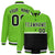 Custom Neon Green-Black-Neon Green Varsity Full-Snap Letterman Color-Matching Split Fashion Jacket