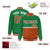 Custom Kelly Green-Munsell-Kelly Green Varsity Full-Snap Letterman Color-Matching Split Fashion Jacket