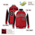 Custom Red Black-White Raglan Sleeves Varsity Letterman Two Tone Jacket