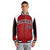 Custom Red Black-White Raglan Sleeves Varsity Letterman Two Tone Jacket