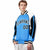 Custom Sky-Blue White-Black Raglan Sleeves Varsity Letterman Two Tone Jacket