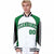 Custom White Green-Black Raglan Sleeves Varsity Letterman Two Tone Jacket