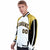 Custom White Old-Gold Black Raglan Sleeves Varsity Letterman Two Tone Jacket