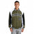 Custom Olive White-Black Raglan Sleeves Varsity Letterman Two Tone Jacket