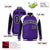 Custom Purple White-Black Raglan Sleeves Varsity Letterman Two Tone Jacket